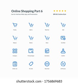 Shopping Category icon set app element interface part 4 vector graphic design illustration for mobile web presentation