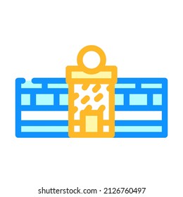 shopping center color icon vector. shopping center sign. isolated symbol illustration
