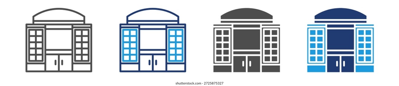 Conjunto de iconos de centro comercial Estilo múltiple