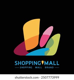 Shopping center logo design template. Online shop logo also.