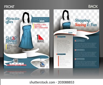 Shopping Center Store Front & Back Flyer Template 