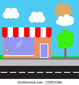 Shopping center. Vector illustration.