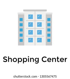 Shopping centre flat icon design 