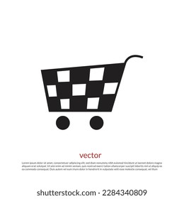 Shopping chart best flat icon.
