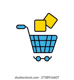 shopping chart concept line icon. Simple element illustration. shopping chart concept outline symbol design.