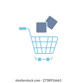 shopping chart concept line icon. Simple element illustration. shopping chart concept outline symbol design.
