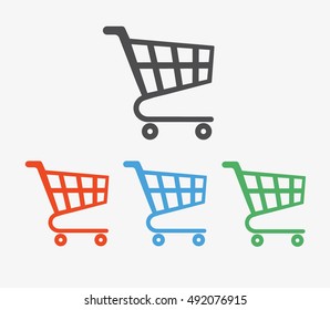 shopping chart flat. Vector illustration