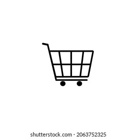 Shopping chart icon on the white background