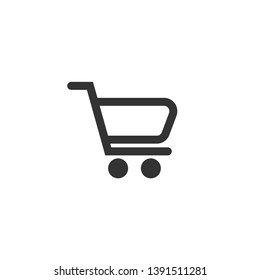 Shopping chart icon in simple design. Vector illustration