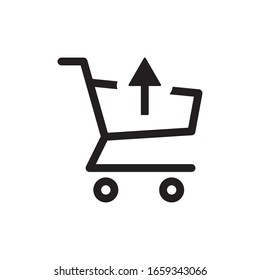 Icono De Gráfico De Compras En El Vector De Diseño A La Vez Eps 10