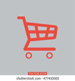 shopping chart icon, vector best flat icon, EPS