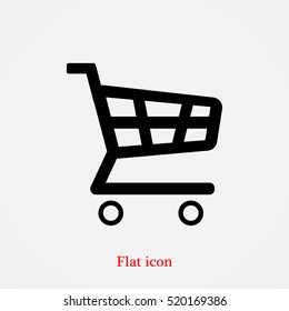 shopping chart icon, vector best flat icon, EPS