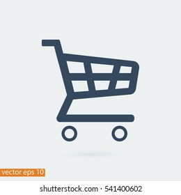shopping chart icon, vector best flat icon, EPS