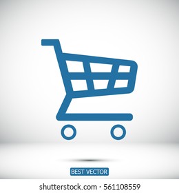 shopping chart icon, vector best flat icon, EPS
