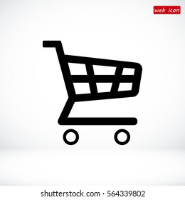 shopping chart icon, vector best flat icon, EPS
