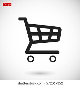 shopping chart icon, vector best flat icon, EPS