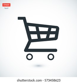 shopping chart icon, vector best flat icon, EPS