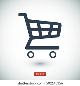 shopping chart icon, vector best flat icon, EPS