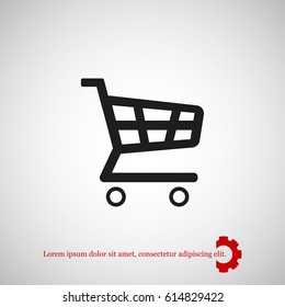 shopping chart icon, vector best flat icon, EPS