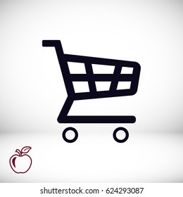 shopping chart icon, vector best flat icon, EPS