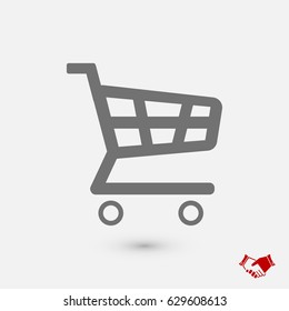 shopping chart icon, vector best flat icon, EPS