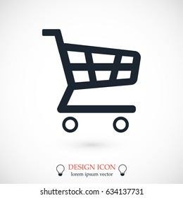 shopping chart icon, vector best flat icon, EPS