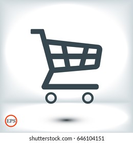 shopping chart icon, vector best flat icon, EPS
