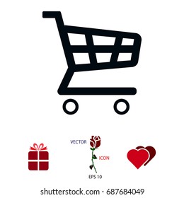 shopping chart icon, vector best flat icon, EPS