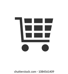 Shopping chart icon,chart vector,shopping sign isolated on white background.Simple purchase  illustration for web and mobile platform.