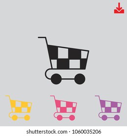 Shopping chart icon.E-commerce vector.Online shopping sign isolated on white background.Simple illustration for web and mobile platforms.