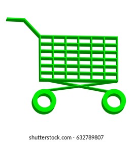 Shopping chart isolated on white background. Vector illustration.
