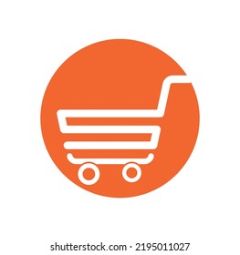 Plantilla vectorial del icono de diseño del logotipo del gráfico de compras.