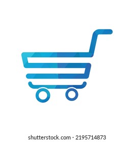 Shopping Chart logo design icon vector template.