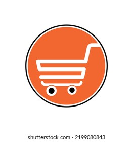 Shopping Chart logo design icon vector template.