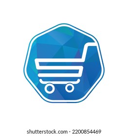 Plantilla vectorial del icono de diseño del logotipo del gráfico de compras.
