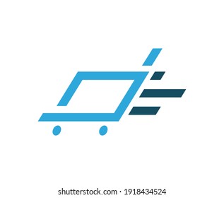 Vector en línea del logotipo del gráfico de compras 