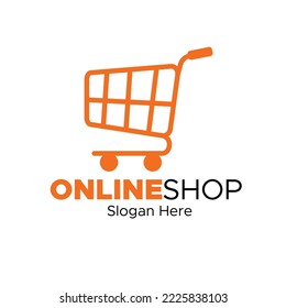 shopping chart logo vector design