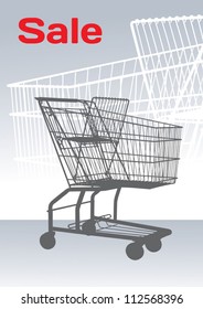 Shopping chart on stylized background