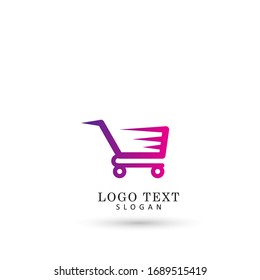 Shopping Chart, Retail & Online Shopping Logo. Symbol & Icon Vector Template.