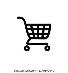 Shopping chart or trolley icon