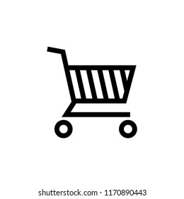 Shopping chart or trolley icon