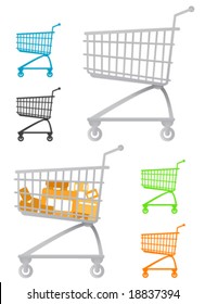 shopping chart vector