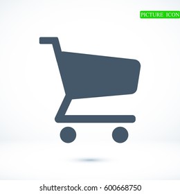 shopping chart vector icon, vector best flat icon, EPS