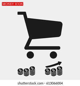 shopping chart vector icon, vector best flat icon, EPS