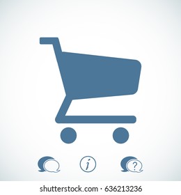 shopping chart vector icon, vector best flat icon, EPS
