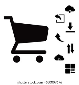 shopping chart vector icon, vector best flat icon, EPS
