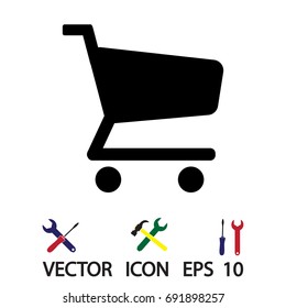 shopping chart vector icon, vector best flat icon, EPS