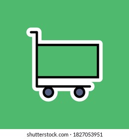 shopping chart vector icon flat design