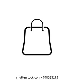 shopping chart vector icon, line art  out line shopping bag vector icon 