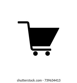 shopping chart vector icon, trolley icon